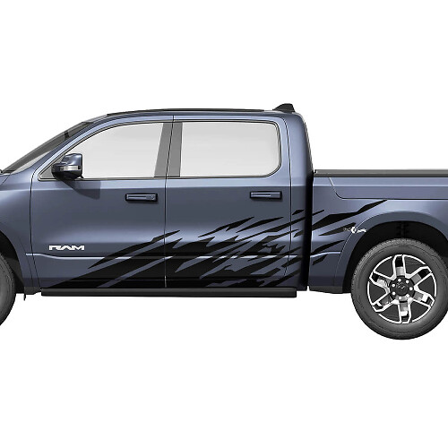 Splash Side Doors Truck Vinyl Decals Stickers Graphics for Dodge RAM 1500 REV 2
