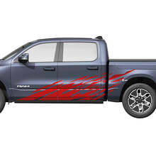 Splash Side Doors Truck Vinyl Decals Stickers Graphics 2 for Dodge Ram 1500 REV 3