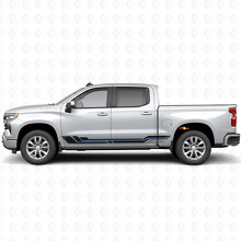 Parallel Accent Door & Rocker Panel Vinyl Stripes for Chevrolet Silverado 1500 T1XX 2019-2026_3