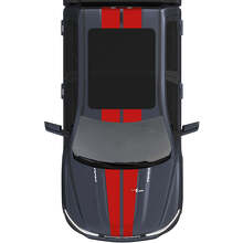 Hood and Roof Dual Central Stripes for Dodge RAM 1500 REV Vinyl Decals Stickers Graphics
 3