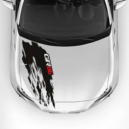 Toyota GR86 Hood Racing Splash Graphics Decals Stickers
 1