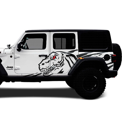 T-Rex Side Graphics Vinyl Decal Kit for Jeep Wrangler