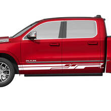 Side Rocker Panel Stripes Vinyl Decals Stickers Graphics 2 for Dodge RAM 1500 TUNGSTEN 3
