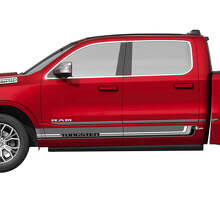 Tungsten Lettering Retro Stripes Side Vinyl Decal Sticker for RAM 1500 Tungsten_2