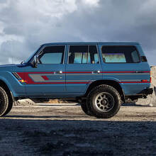 Retro Stripes Side doors Vinyl Decals Stickers for 1988 Toyota Land Cruiser
 3