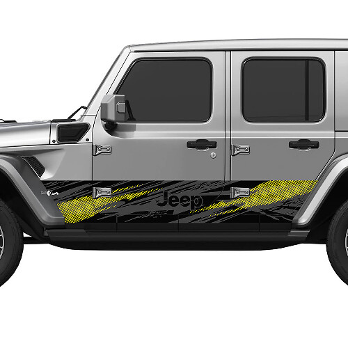Autocamouflage Splash Side Doors Vinyl Decal Sticker 3 for Jeep Wrangler