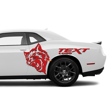 Wildcat Custom Text Side Vinyl Decals Kit for Dodge Challenger Charger _3