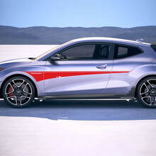 2x Door Side Rocker panel Stripes Vinyl Stickers Decal fit to Hyundai Veloster
 3