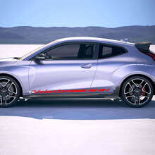 Checkered Side Stripes Vinyl Decal Kit for Hyundai Veloster_3