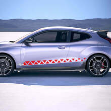 2x Porte Latéral Crankle Racing Bandes Autocollants Vinyle Décalque adapté pour Hyundai Veloster 3