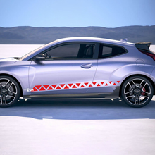 2x Door Side Strobe Racing Stripes Vinyl Stickers Decal fit to Hyundai Veloster 2
 3