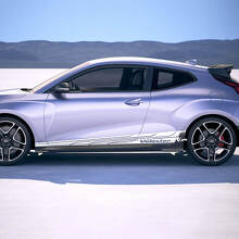 2x Door Side Wings Racing Stripes Vinyl Stickers Decal fit to Hyundai Veloster
 2