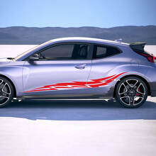 2x Door Side Wings Racing Stripes Vinyl Stickers Decal fit to Hyundai Veloster
 3