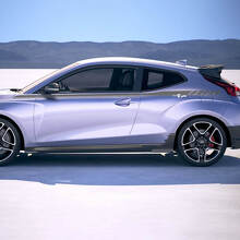 Upper Door Side Racing Stripes Vinyl Stickers Decal fit to Hyundai Veloster
 2