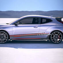 Side Racing Strobe Stripes Vinyl Stickers Decal fit to Hyundai Veloster
 4
