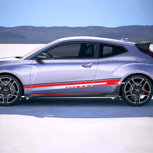 Side Racing Stripes Vinyl Stickers Decal For Hyundai Veloster 2 3