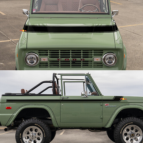 Topographical Map Decals Stickers for Ford Bronco
