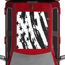 Distressed USA Flag Roof Vinyl Decal for Dodge RAM 1500 Tungsten_3