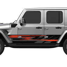 Camo Lines Splash Side Doors Vinyl Decal Sticker 2 for Jeep Wrangler 2
