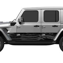 AU Distressed Flag Splash Side Doors Vinyl Decal Sticker for Jeep Wrangler 3
