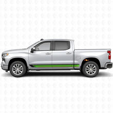 Vintage Band Door & Rocker Panel Vinyl Stripes for Chevrolet Silverado 1500 T1XX 2019-2026_3