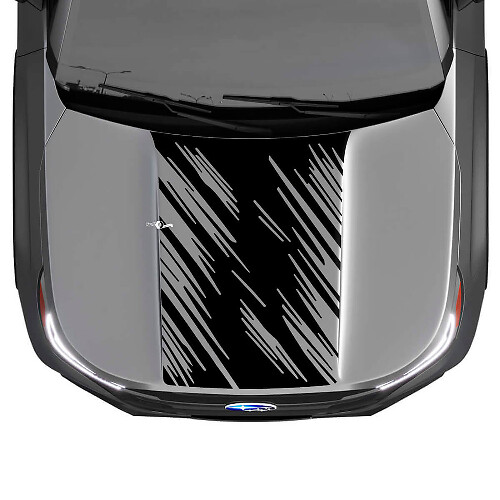 Dsitressed Style Hood Vinyl Decal for Subaru Forester_1