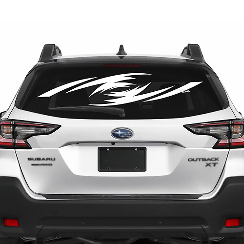 Suba Outback Rear Window Wings Vinyl Sticker Decal Graphic 2
