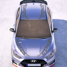 2x Door Side Wave Racing Stripes Vinyl Stickers Decal fit to Hyundai Veloster
 3