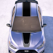Hood and Roof Central Racing Stripes Vinyl Stickers Decal fit to Hyundai Veloster
 3