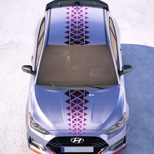 Hood and Roof Central Gradient Ornament Racing Stripes Vinyl Stickers Decal fit to Hyundai Veloster
 2