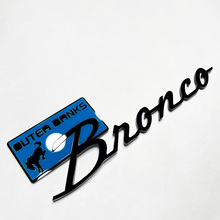 Bronco Outer Banks Fender Badges Tailgate Emblem 3D Badge Blue vs Black
 2