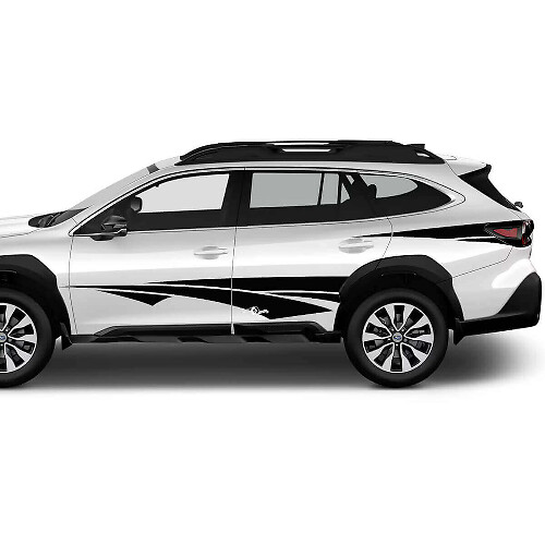 Tribal Style Door and Rear Side Stripes Vinyl Decal Kit for Subaru Outback 