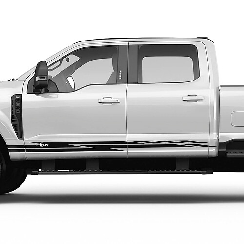 Ford F150 F250 F350 Rocker Panel Side Stripes Vinyl Sticker Graphics 2
