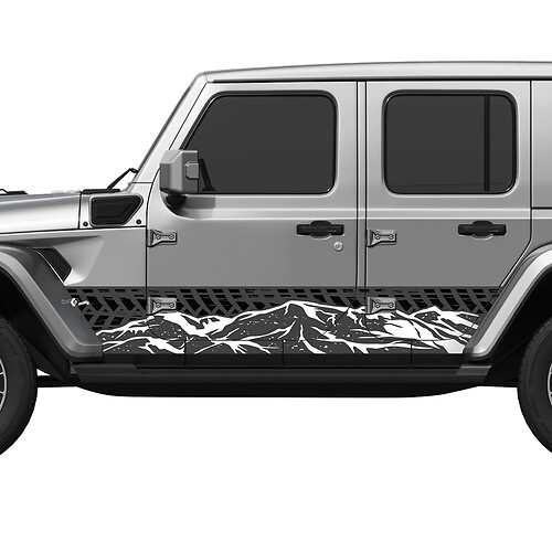 US Patriotic Distressed Flag Splash Wrap Side Doors Vinyl decal sticker fit Jeep Wrangler
