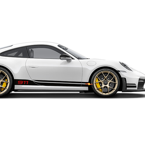 911 Porsche GT3 Side Stripes Vinyl Decal – Racing Graphics Sticker
