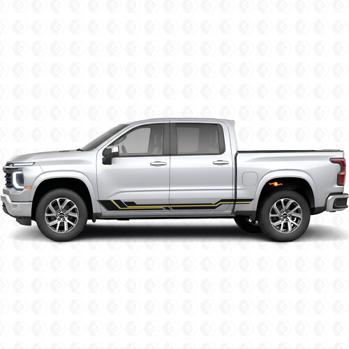 Parallel Accent Door & Rocker Panel Vinyl Stripes for Chevrolet Silverado 1500 Next Generation 2027_1