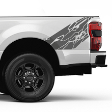 Ford F150 F250 F350 Splash Grunge Skin Style Decal Kit - Bedside Vinyl Sticker Set Side Graphics
 2