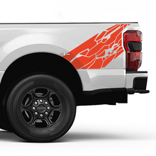 Ford F150 F250 F350 Splash Grunge Skin Style Decal Kit - Bedside Vinyl Sticker Set Side Graphics
 3