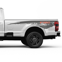 Ford F350 Bed Side Splash Grunge Decal Kit Vinyl Sticker Set Side Graphics
 2