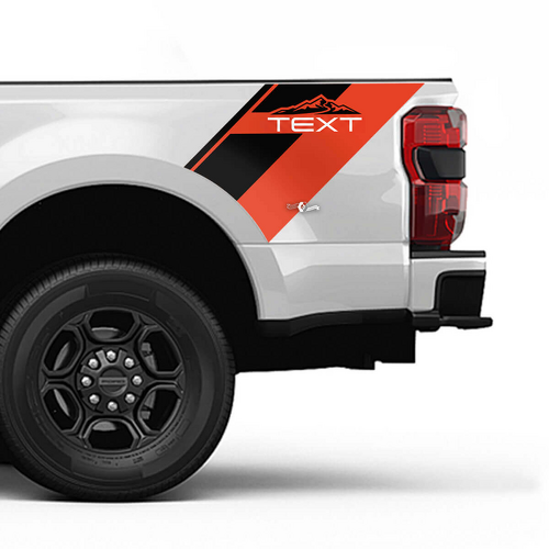 Mountains Bed Side Stripes Vinyl Decal Sticker Graphics for Musclecar F-350_1