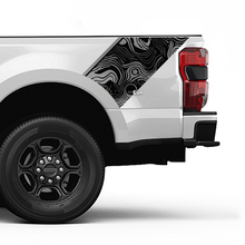 Ford Topographic Map Bed Side Stripes Decal Kit Vinyl Sticker Set Side Graphics
 2