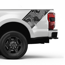 Ford Topographic Map Bed Side Stripes Decal Kit Vinyl Sticker Set Side Graphics
 3