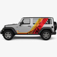 Mountains Topographic Map Retro Vintage Side Doors Stripe Kit fit for Jeep Wrangler
 2