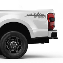 F350 Mountains Trees Bed Side Stripes Decal Kit Vinyl Sticker Set Side Graphics for Ford Trucks
 2