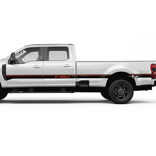 F350 Side Stripes Decal Kit Vinyl Sticker Graphics for Ford Trucks
