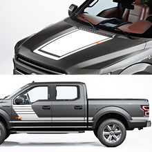 Side Rocker Panel and Hood Decal Graphic fit to Ford F150 Raptor Roush Package 2
 2