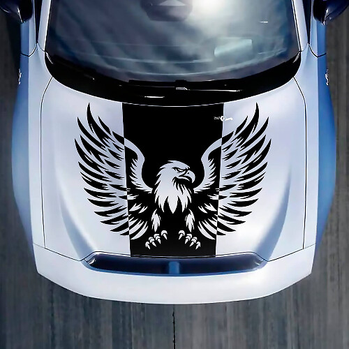 Hood Bald Eagle Decal Sticker for Dodge Charger Electric
