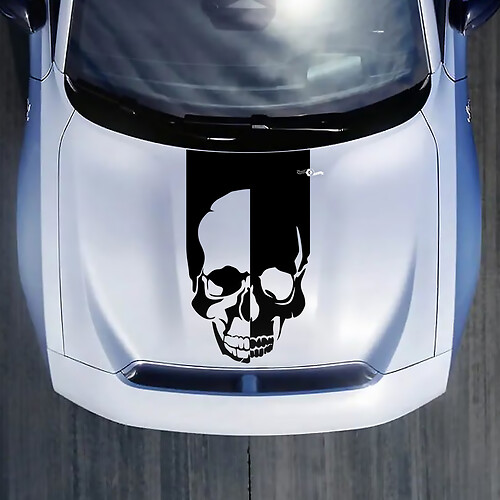 Hood Skull Stripe Decal Sticker for Dodge Charger Electric
