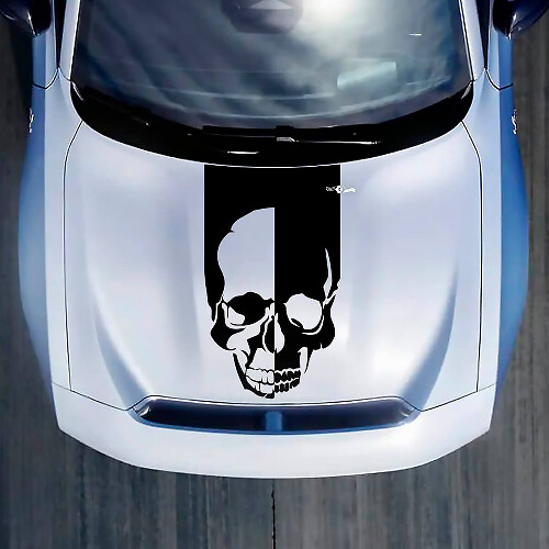 Hood Skull Stripe Decal Sticker for Dodge Charger Electric
