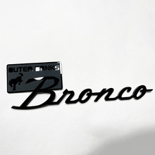 Bronco Outer Banks Fender Badges Tailgate Emblem 3D Badge Grey vs Black
 2